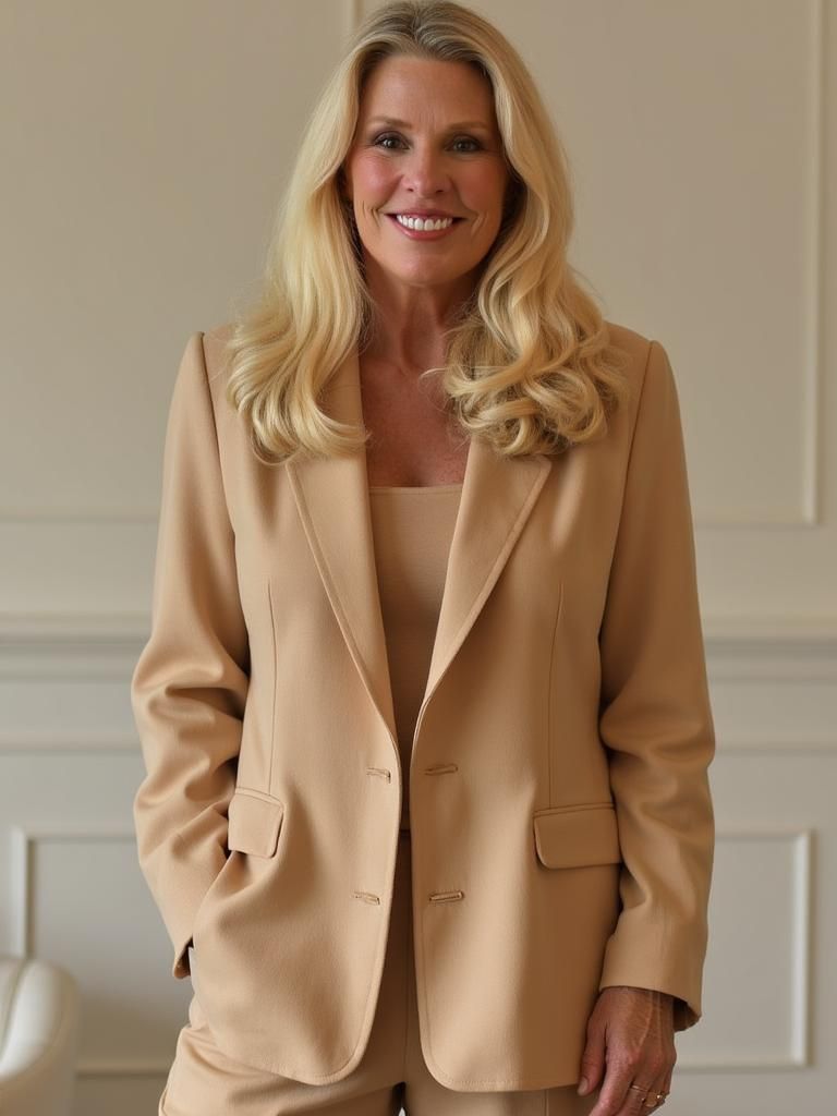 susan beige suit Susan Dabbar | The Real 50 over 50